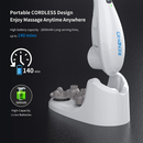 RENPHO Rechargeable Hand Held Deep Tissue Massager for Muscles, Back, Foot, Neck, Shoulder, Leg, Calf Cordless Electric Percussion Body Massage, White