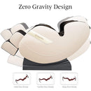 Real Relax Massage Chair, Full Body Zero Gravity Shiatsu Massage Recliner with Bluetooth Heat Foot Roller, FAVOR-03 Plus(Brown and Khaki) Brown