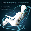 Real Relax Massage Chair, Full Body Zero Gravity Shiatsu Massage Recliner with Bluetooth Heat Foot Roller, FAVOR-03 Plus(Brown and Khaki) Brown