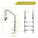 Stainless Steel Swimming Pool Ladder with Anti-Slip Step