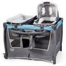 4-in-1 Convertible Portable Baby Play yard with Toys and Music Player-Blue