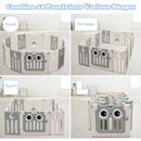 16-Panel Baby Activity Center Play Yard with Lock Door -Beige