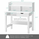 Home Office Computer Desk with Storage Shelves and Drawer Ideal for Working and Studying