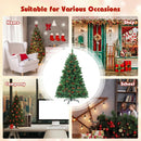 4.5 ft Pre-lit Hinged Christmas Tree with 300 LED Lights