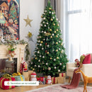 7 Feet Pre-Lit Christmas Spruce Tree with 1198 Tips and 500 Lights-8 ft