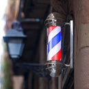 30" Barber Shop Pole Red White Blue Rotating Light
