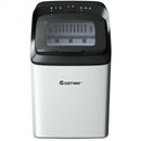 Stainless Steel Ice Maker 33Lbs- 24Hrs Self-Clean Function with Scoop