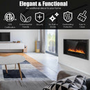 50 inch Recessed Electric Insert Wall Mounted Fireplace with Adjustable Brightness
