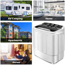 8 Lbs Compact Mini Twin Tub Washing Spiner Machine for Home and Apartment