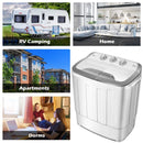 8 lbs Portable Mini Twin Tub Spinner Semi-Automatic Washing Machine