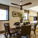 52" Modern Brushed Nickel Finish Ceiling Fan with Remote Control