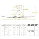 42 Inch Kid Ceiling Fan with LED Light and Color Temperature Remote Control-White