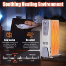 1500W Electric Oil Filled Radiator with 4 Bottom Wheels