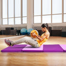 4 Inch x 8 Inch Folding Gymnastics Panel Mat with Handles Hook-Pink
