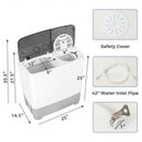 2-in-1 Portable Washing Machine and Dryer Combo-Gray