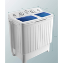 17.6 lbs Compact Twin Tub Spin Washing Machine Dryer
