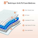 8 Inches Foam Medium Firm Mattress with Removable Cover-King Size