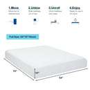 10 Inches Air Foam Pressure Relief Bed Mattress with Removable Soft Cover-Full Size