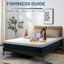 10 Inch Hybrid Mattress Plush Gel Infused Memory Foam Bamboo Charcoal-Queen Size