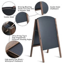 31.5" Wood A-Frame Sidewalk Signage Chalkboard