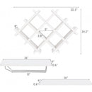 Set of 5 Wall Mount Wine Rack Set w- Storage Shelves-White