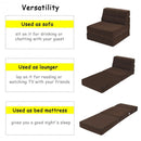 Tri-Fold Folding Chair Convertible Sleeper Bed