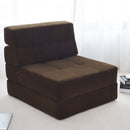 Tri-Fold Folding Chair Convertible Sleeper Bed