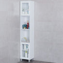 71" Height Wooden Organizer Bathroom Tall Tower Storage Cabinet Unit
