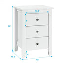 Nightstand End Beside Table Drawers Modern Storage Bedroom Furniture