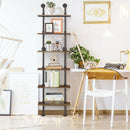 6-Shelf Rustic Vintage Industrial Pipe Wall Shelf