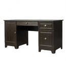 59" Computer Desk with Drawers & Storage Cabinet-Brown
