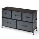 5 Drawers Dorm Room Fabric Dresser Storage Display Organizer