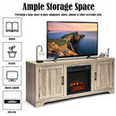 Media Component TV Stand with Adjustable Shelves