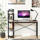 47.5" Writing Study Computer Desk with 4-Tier Shelves-Tan