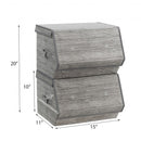 Set of 4 Storage Bins Stackable Cubes with Lid