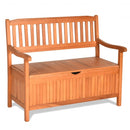 42" Storage Deck Box Solid Wood Seating Container
