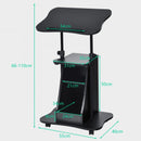 Sit-to-Stand Laptop Desk Cart Height Adjustable with Storage-Black