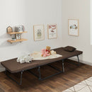 Folding Guest Sleeper Bed w-6 Position Adjustment-Brown