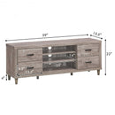 65" TV Stand with Storage Shelves & 4 Drawers