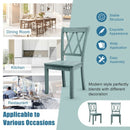 Set of 2 Cross Back Wood Dining Chair