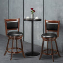 24" Wooden Upholstered Swivel Counter Height Stool  Dining Chair