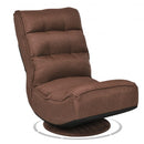 5-Position Folding Floor Gaming Chair-Coffee