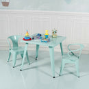 27'' Kids Square Steel Table Play Learn Activity Table-Blue