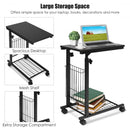 Height Adjustable Sofa Side Snack End Slide Table