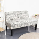 Living Room Wooden Leg Armless Loveseat Sofa-Multicolor