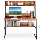47" Computer Desk Writing Study Table Workstation-Coffee
