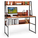 47" Computer Desk Writing Study Table Workstation-Coffee
