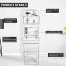 Makeup Dressing Table Shelf Vanity Set with Flip Top Mirror