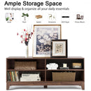 58" Modern Entertainment Media Center Wood TV Stand-Walnut