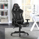 Reclining Swivel Massage Gaming Chair with Lumbar Support-Blue